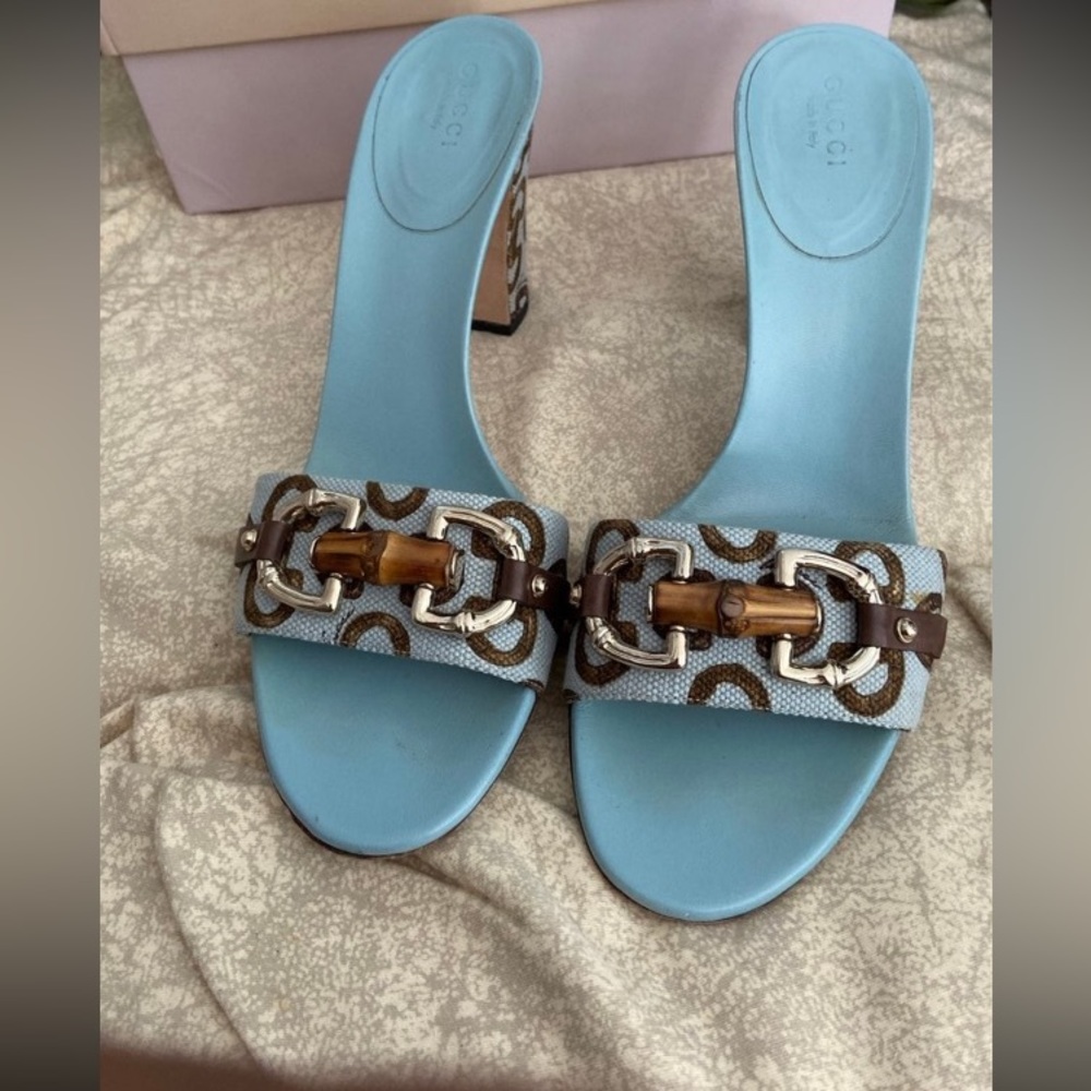 Gucci Slide On Heels👡🔥GorG Super elegant SEXY Rare lmtd Edit🔥EXC Cond Size 7 - Picture 7 of 16